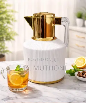 1l Ivory Textured Vacuum Flask