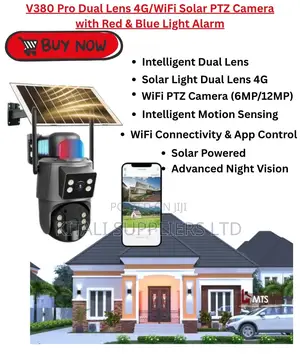 V380 Pro Dual Lens 4g/Wifi Solar PTZ Camera