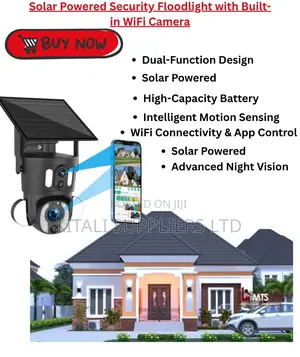 Solar Powered Security Floodlight With Built-in Wifi Camera