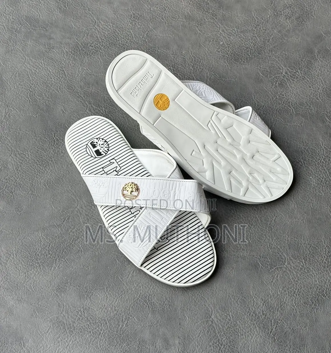 Timberland Sandals Feature White Straps Size 39-46
