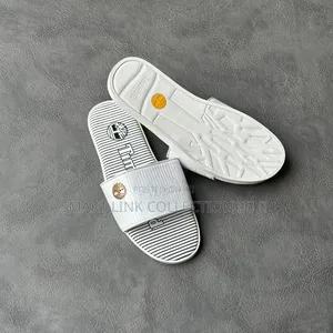 White Timberland Slides