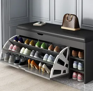 Modern Bucket Flip Shoe Cabinet With Seat Changing Stool Bench