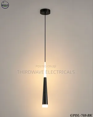 Led Mini Pendant Light Matte Black and White Aluminum Conical Design