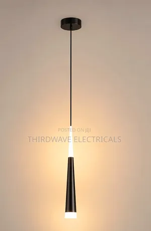 Vintage Led Pendant Light Matte Black and White Conical Design Hw8