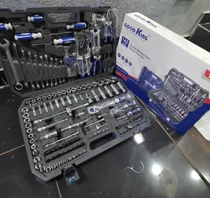 142pcs Mechanical Tool Box/ Goodking Auto Repair Socket Wrench Set