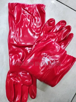 Pvc Red 18" Chemical Gloves