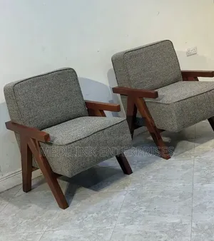 Enzo's Wooden Upholstered Armchairs