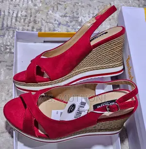 * High Quality Suede Open Wedge ( Dune)*