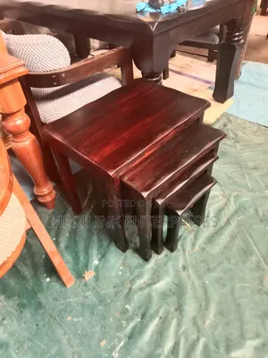 Solid Walnut 4 Piece Walnut Nestle Stools