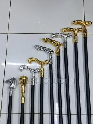 Stylish Pimped Walking Sticks 
With Sword 
Golden/Silver Handless