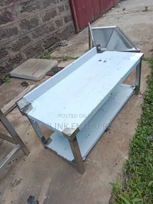 Double Shelves Working Tables Top Customized