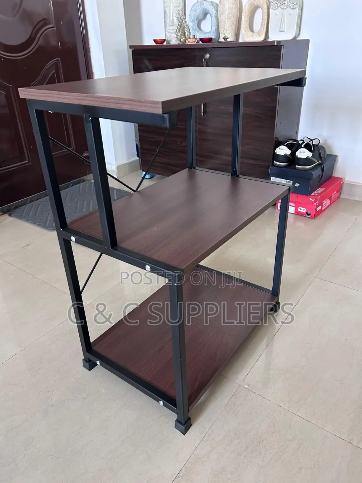 Printer Stand, Mobile Desk Organizer Shelves