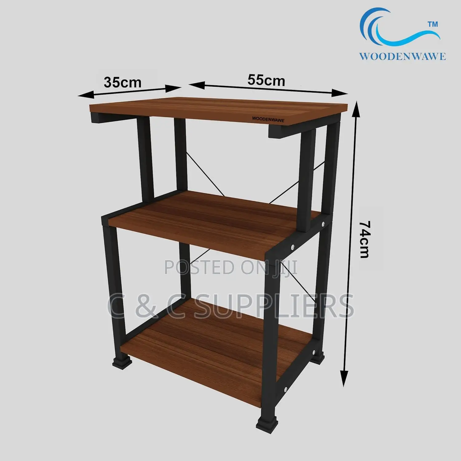 Printer Stand, Mobile Desk Organizer Shelves