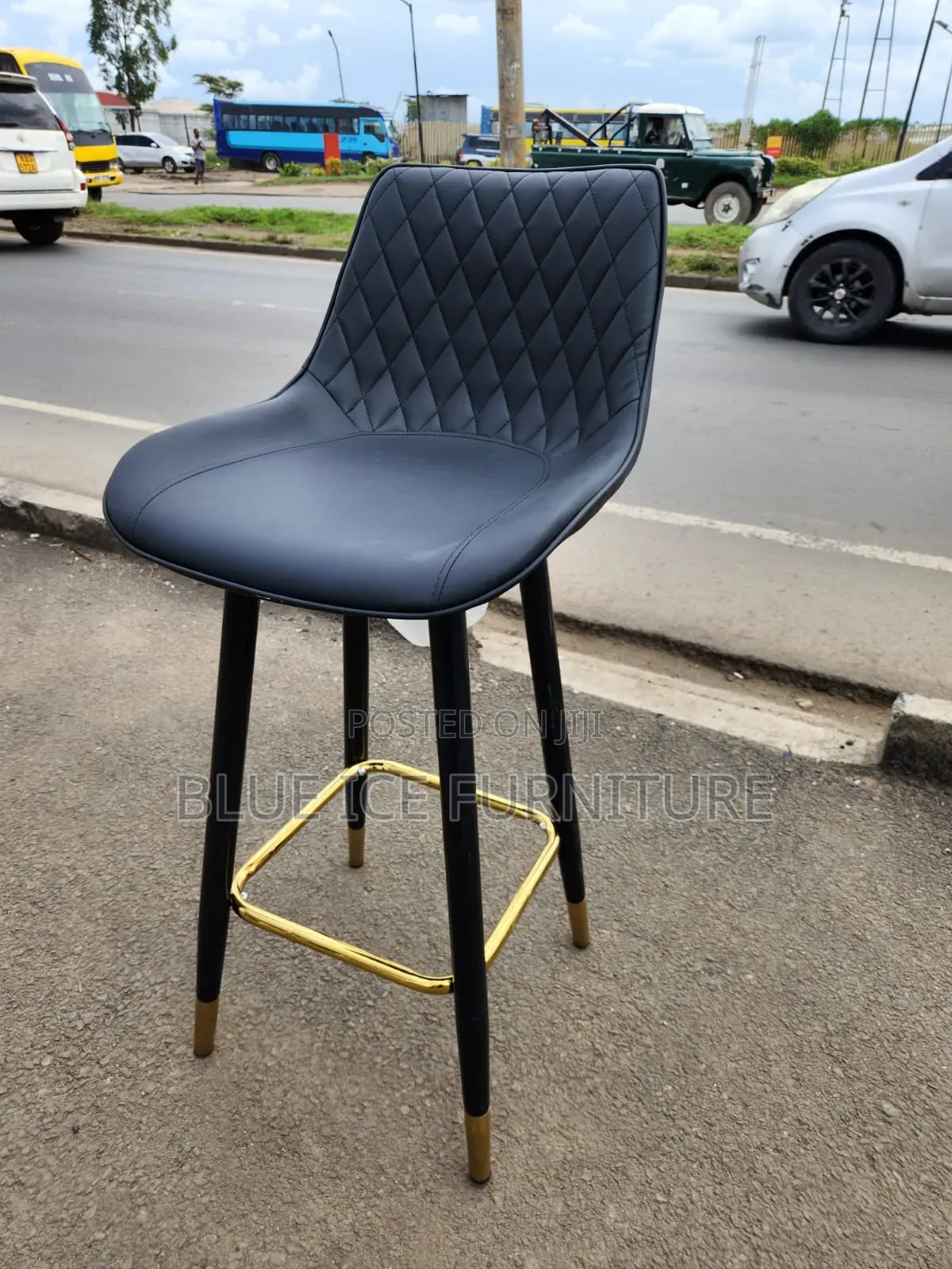 Leather Stool Leather Stool -Swivel