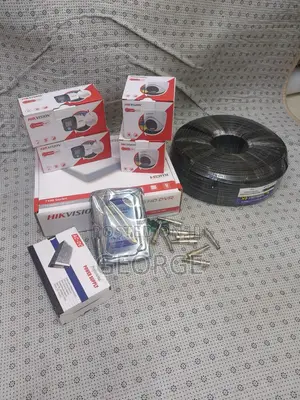 4 Set Hikvision CCTV Coloured 4 Channel Complete Kit+ Audio