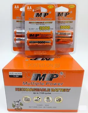 Mp 3000mah Aa Rechargeable Batteries 1.2v Ni-Mh - Long Lasting Cycles