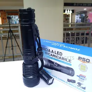 P50 Rechargeable Led Tactical Flashlight Torch, 2000 Lumens
