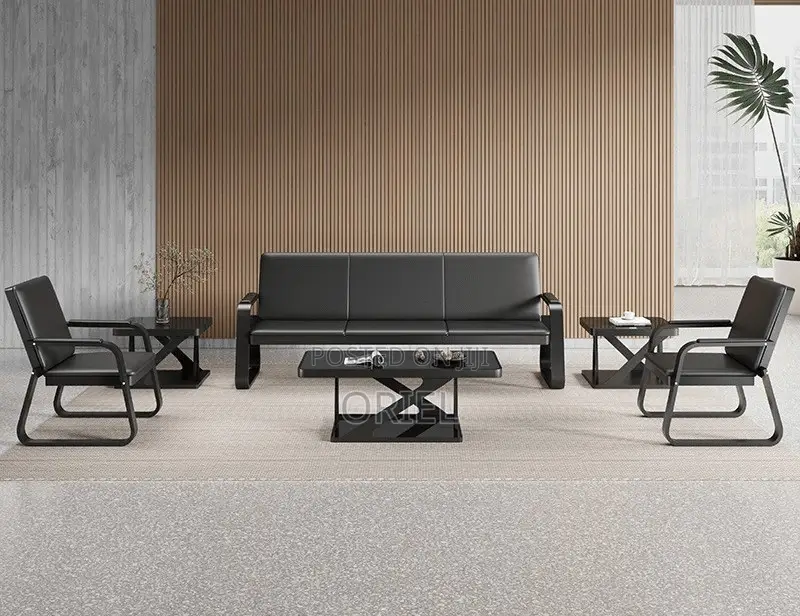 Office Waiting Bench : 5-Seater Reception Sofa