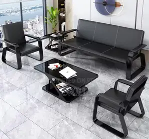 Office Waiting Bench : 5-Seater Reception Sofa