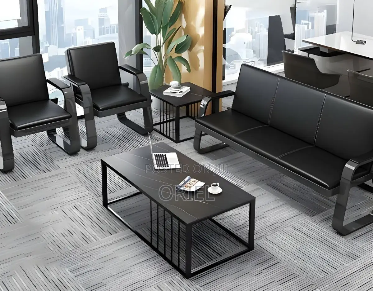 Office Waiting Bench : 5-Seater Reception Sofa