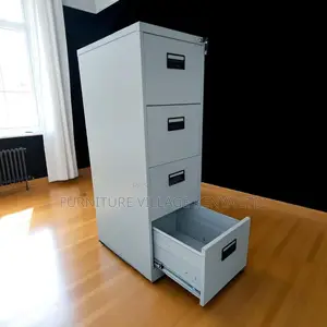 4-Drawer's White File Cabinet With Single Key