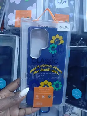 Samsung 25 Ultra Blue With Yellow and Green Flower Graphics Case