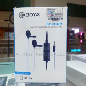 Boya by-M1dm Dual Lavalier Mic 3.5mm Interview Microphone