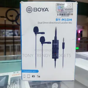 Dual Lapel Microphone Boya by-M1dm for DSLR Smartphone