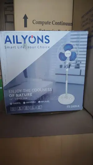 Ailyons White Standing Fan 16"