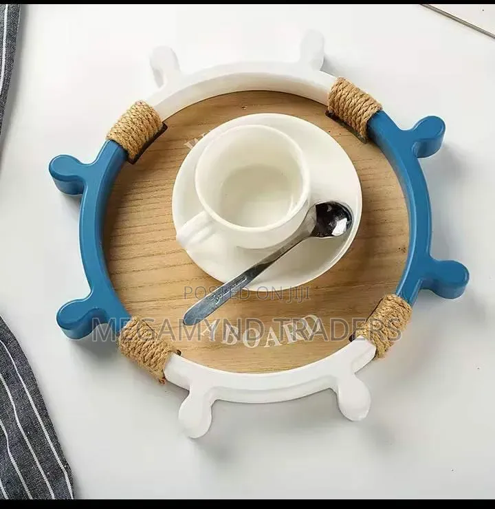 2 in 1 Decorative Sailor Themed Tray / 2pc Tray