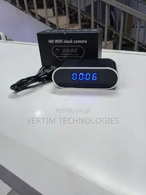 Wireless Wifi Mini Camera Digital Table Clock With Full Hd 1080p