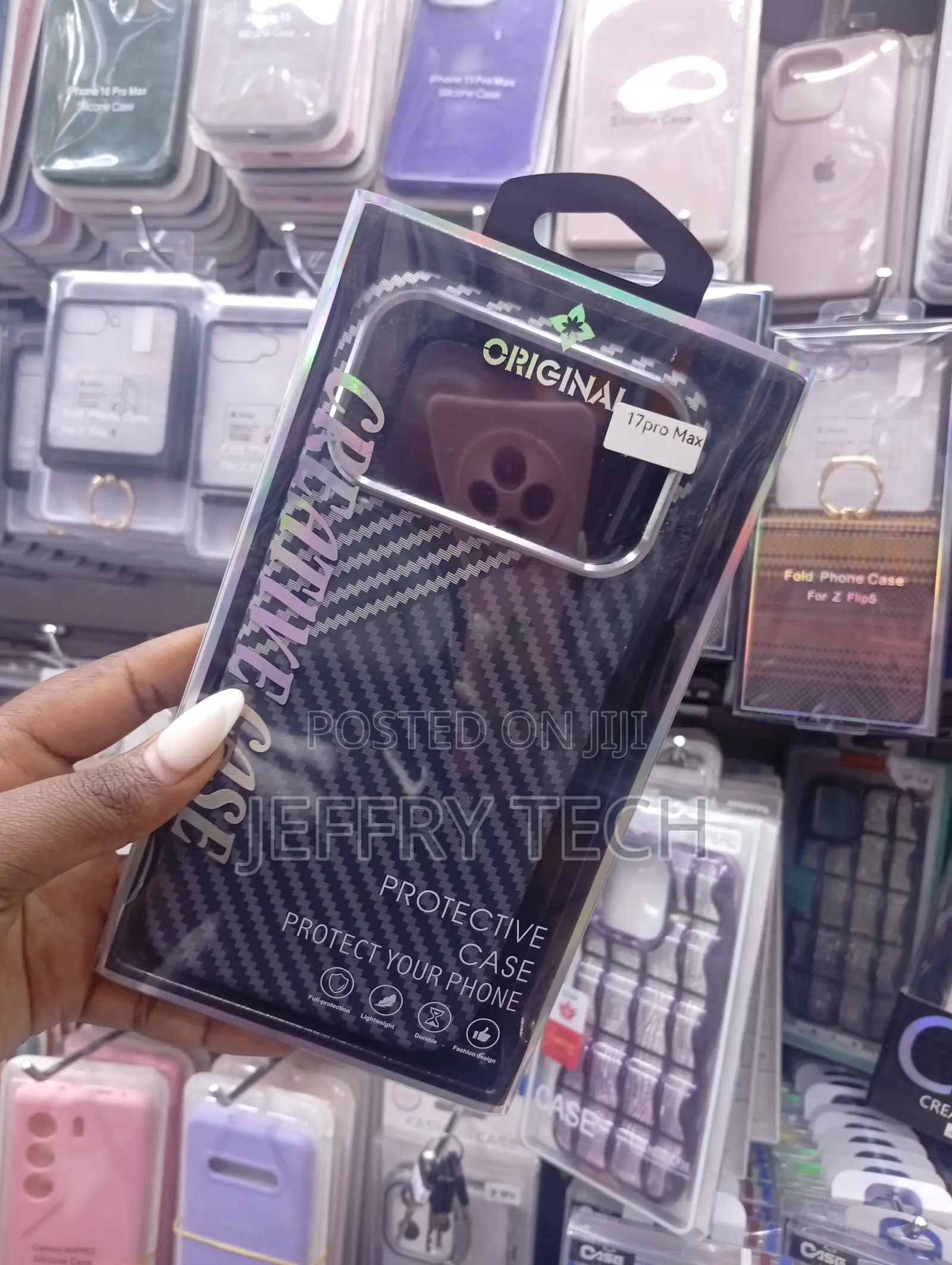 iPhone 17 Pro Maxcreative Carbon Fiber Protective Phone Case,