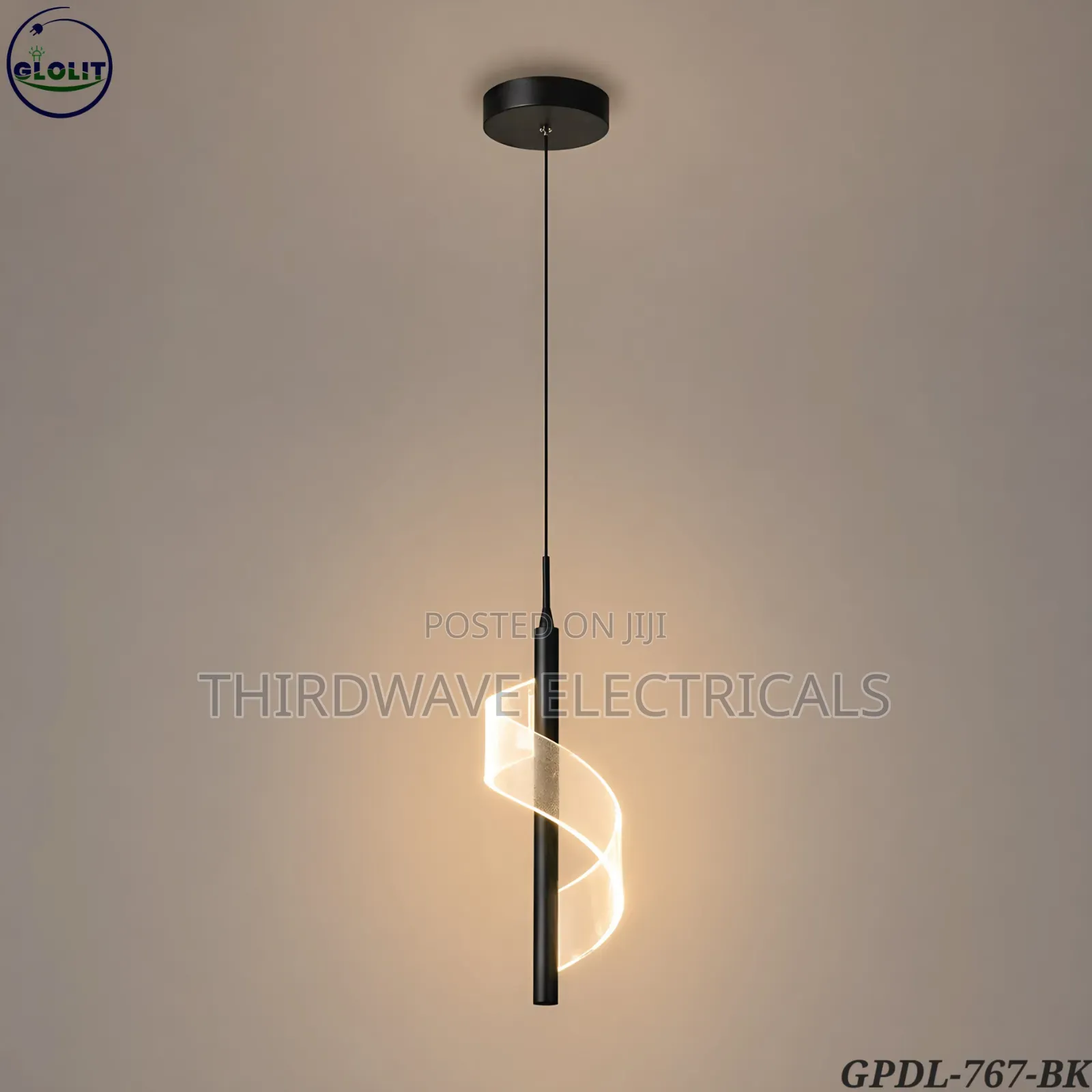 Led Spiral Pendant Light Modern Decorative Lighting Fixture