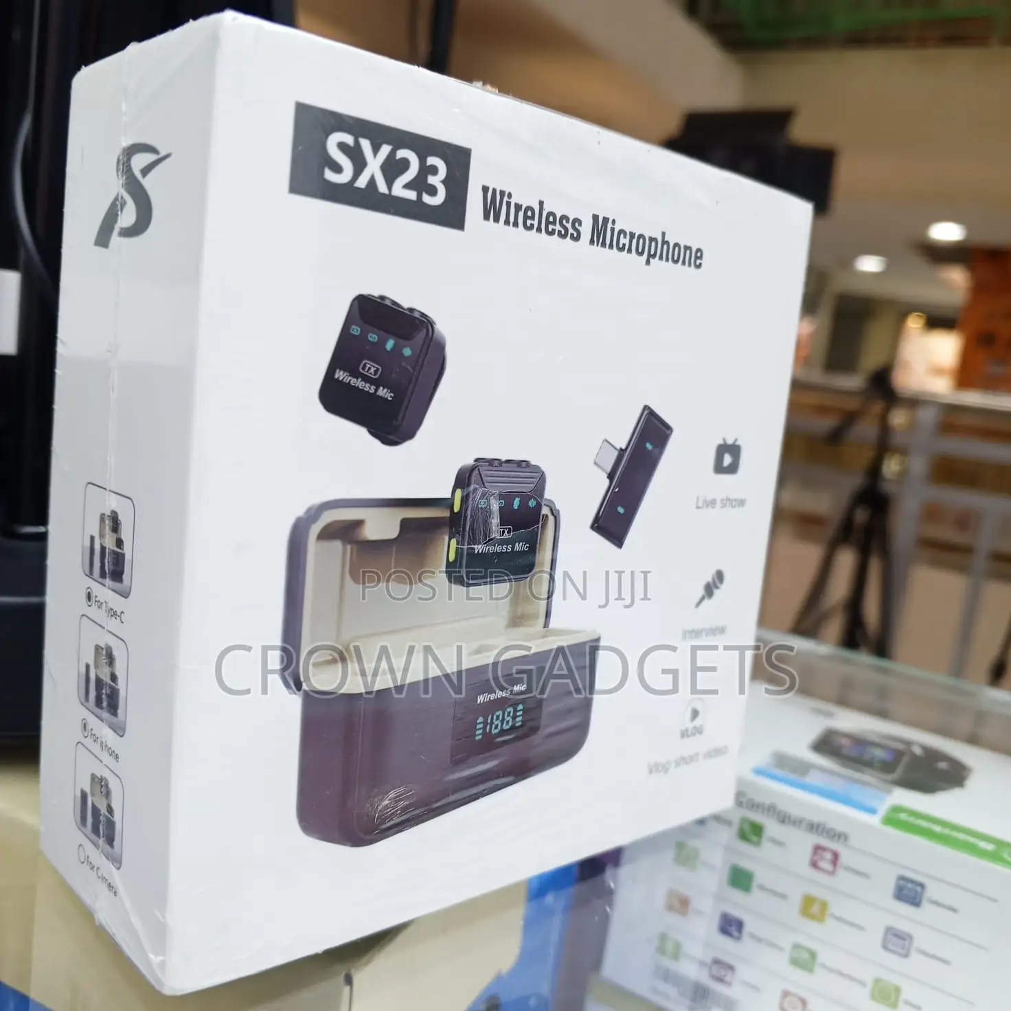 Sx23 Wireless Lavalier Mic Charging Case 40m Range Vlog
