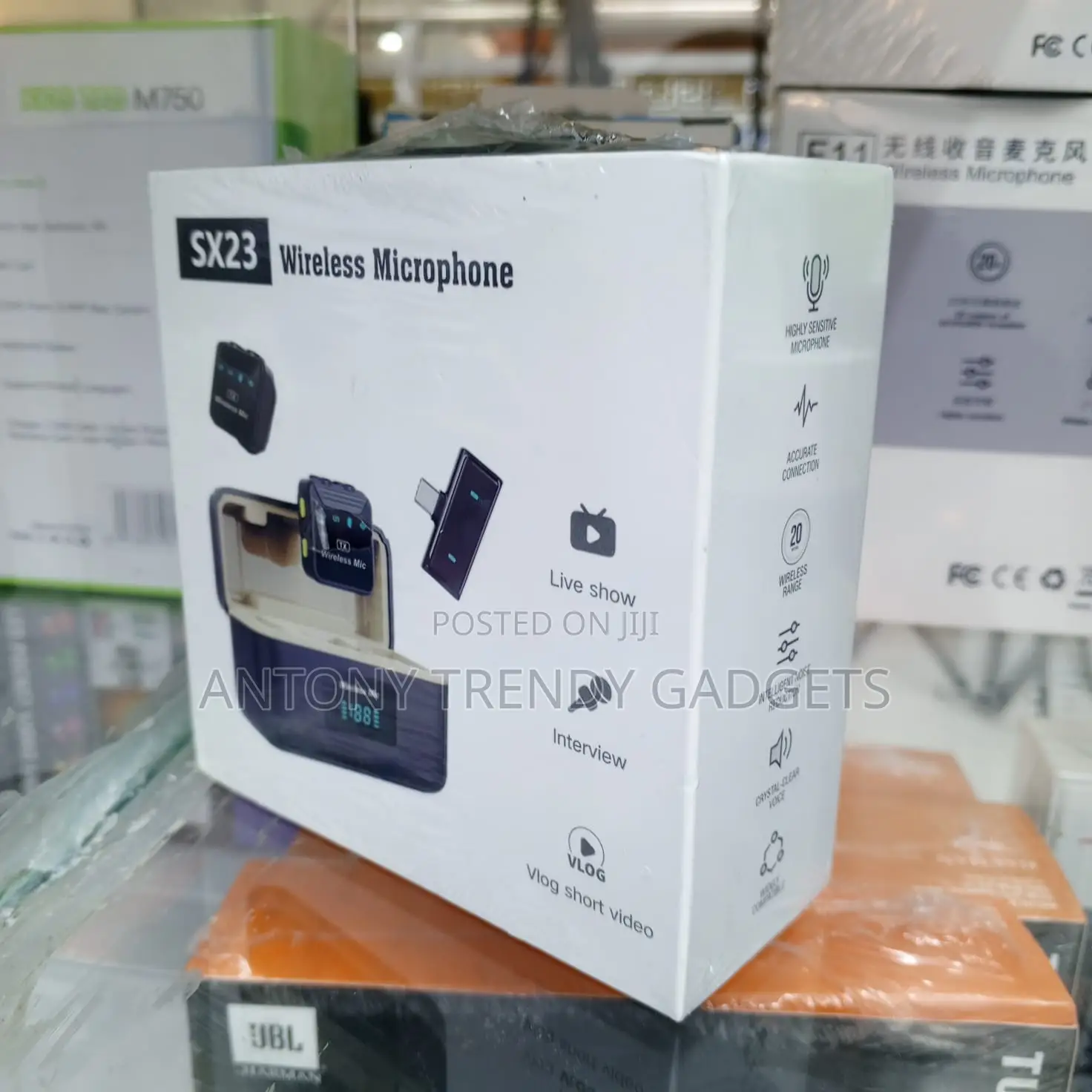 Sx23 Lapel Microphone Set With Digital Display Case