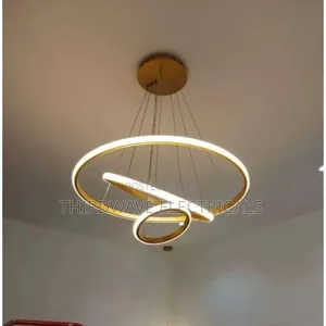 Beautiful Design 3-Ring Led Gold Chandelier Pendant Light Zq9