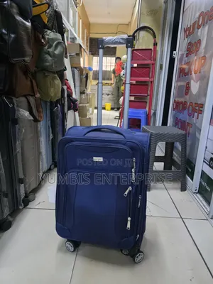 Blue Premium Quality Fabric Small Suitcase
