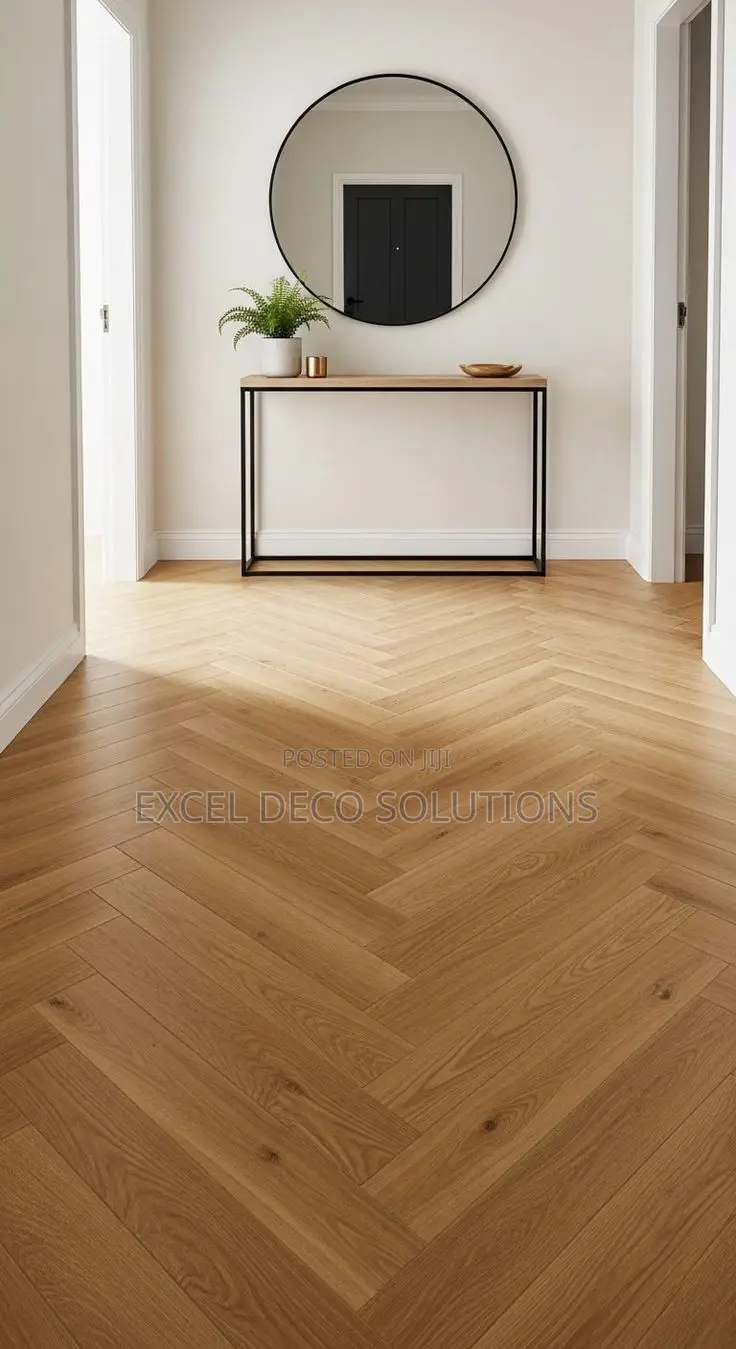 Herringbone SPC Flooring Elegant Interior and Luxury Floor Design Use