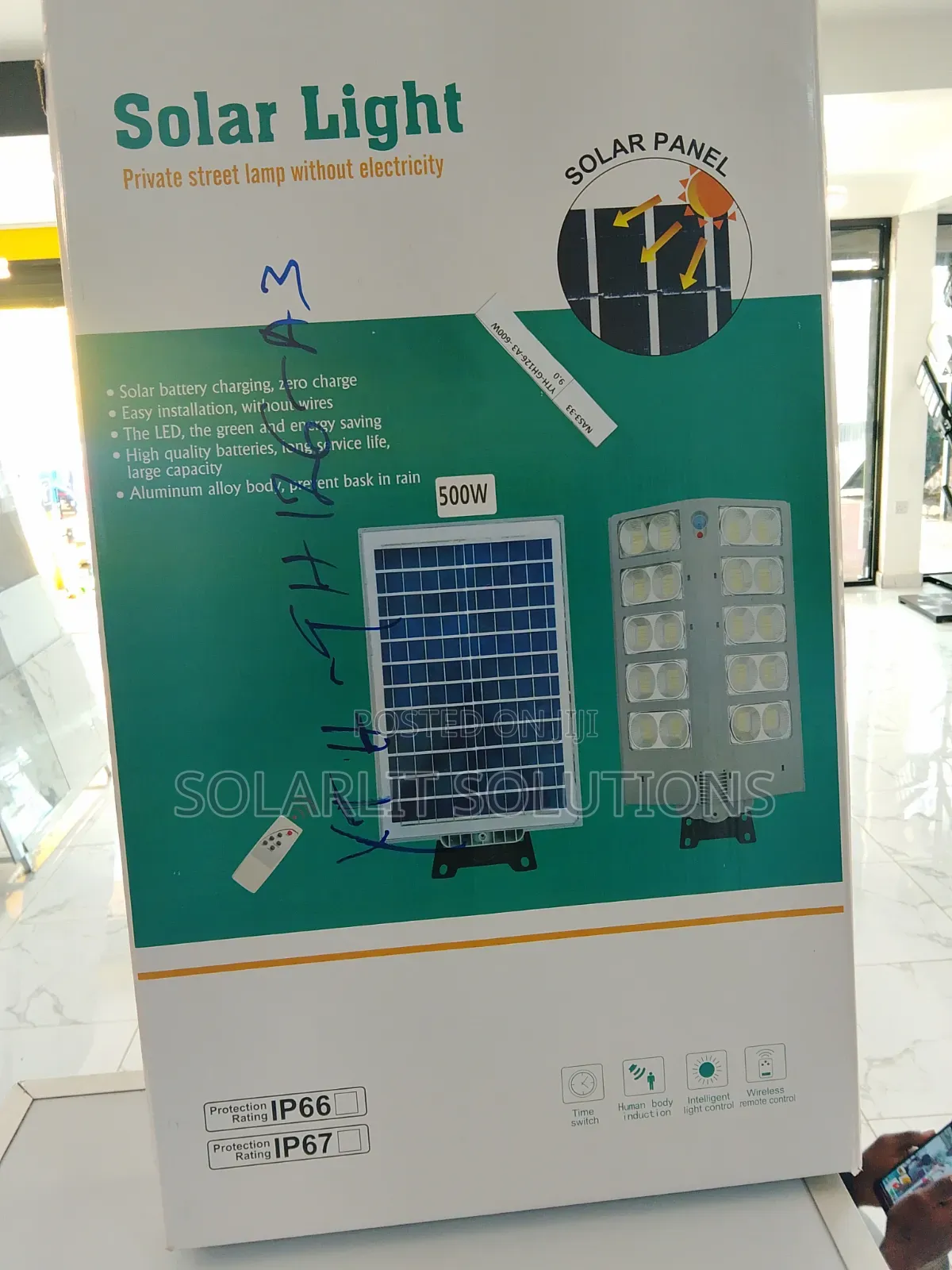 Solar Powered 500w Street Light
