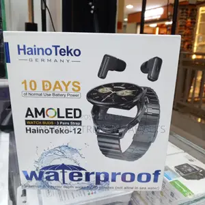 Haino Teko-12 Smartwatch With Earbuds Amoled 3 Straps