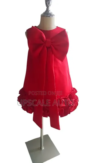 Cute Red Bow Girl Dress