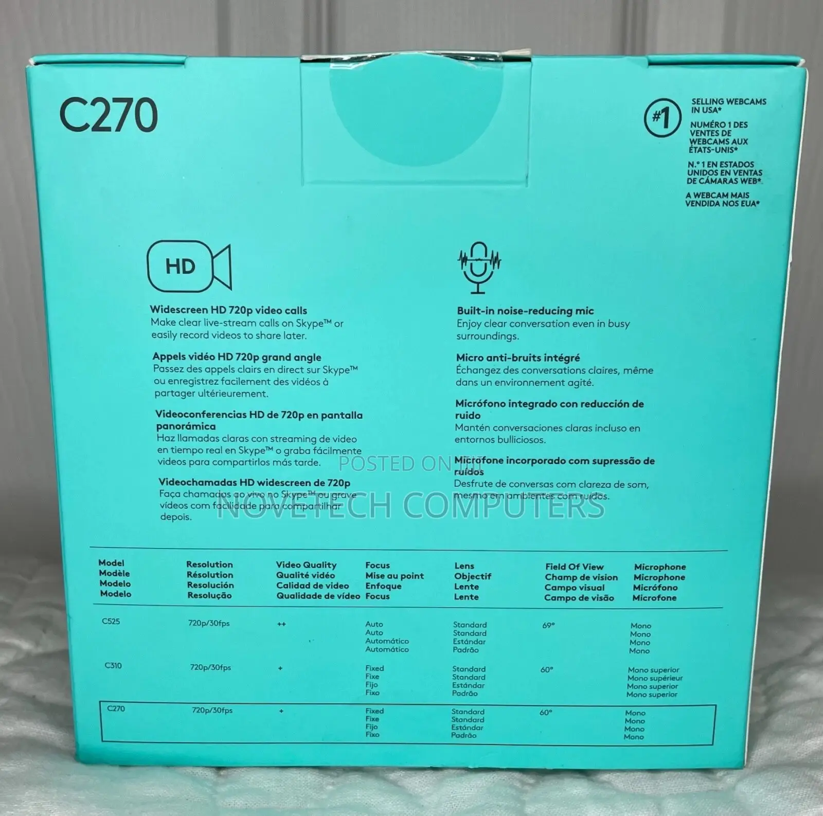 Genuine New Sealed Logitech C270 Hdwebcam 720p 30 FPS Fixed Focus Lens
