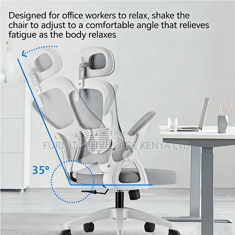 Modern White Adjustable Home Computer Chair