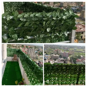 Balcony Wall Green Leaf Privacy Installation