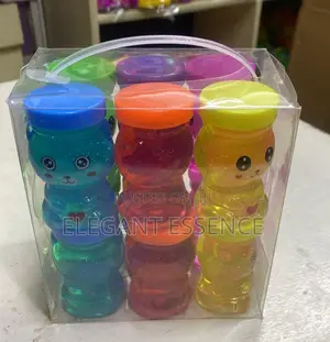 Clear Slime Handmade Stress Foam Reliever Cartoon Crystal Mud-12pcs