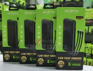 Oraimo *10,000mah* Power Bank With Built in Cables Micro, Type C