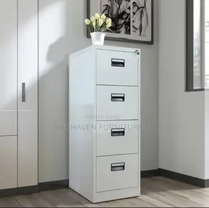 4-drawer Metallic Office Filing Cabinet – Modern File Storage Solution