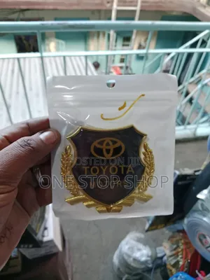 3d Gold Colored Toyota Motors Shield Emblem Sticker