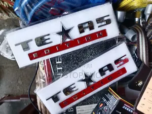 Texas Edition Chrome Colored Finish Self Adhesive Backing Sticker