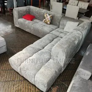 Light Grey Bubble Seat Sectional Sofa